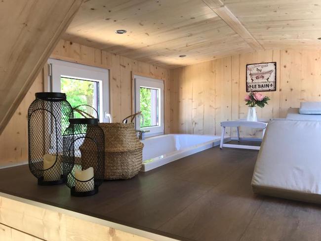 Tiny house von innen beim Campingpark Heidewald Bielefeld und Umgebung