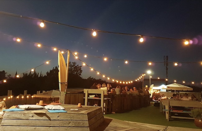 Terrasse der Beach Bar Santa Maria im Center, Bielefeld