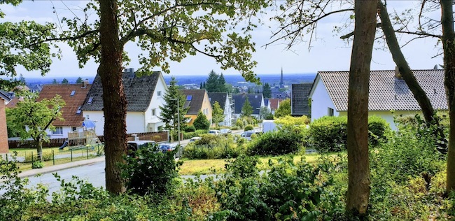 Aussicht vom Minigolf auf dem Berge in Gadderbaum
