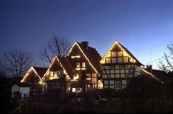 Der Seekrug in weihnachtlicher Beleuchtung ©seekrug