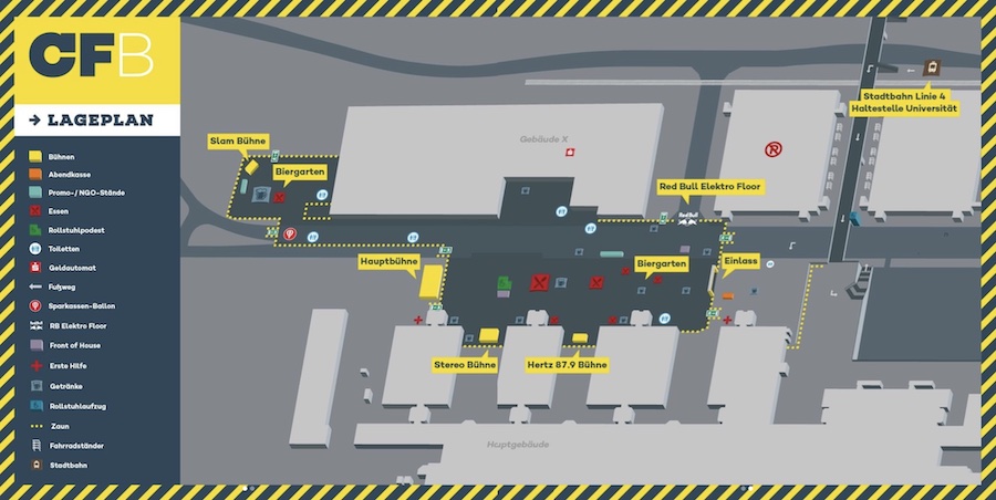 Lageplan Campus Festival 2022 in Bielefeld